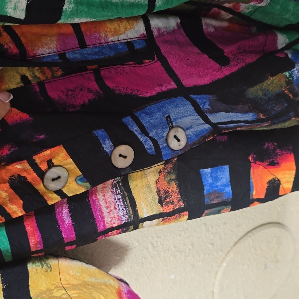 Multiples Colorful Abstract Women's Top - Picture 6 of 8